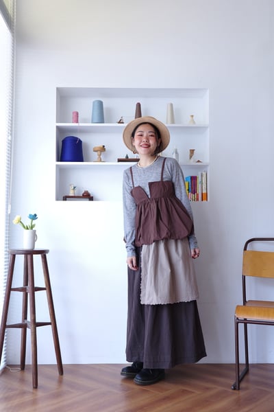 𓏭羅紋上衣Ｘ 吊帶氣球泡泡 兩件式上衣14