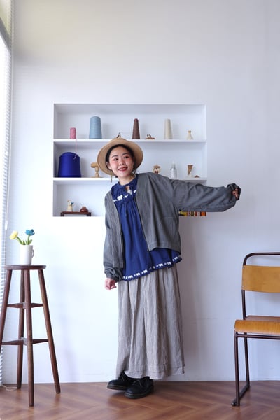 𓏭波浪花邊刺繡小布巾拼接半身裙13