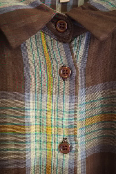 𓏭混色方格二重紗襯衫11