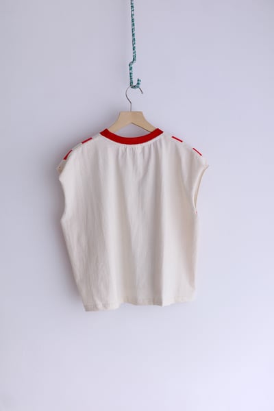 𓏭義大利麵復古塗鴉法式袖T-shirt8