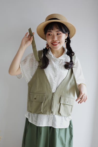 𓏭口袋多多吊帶工裝背心6
