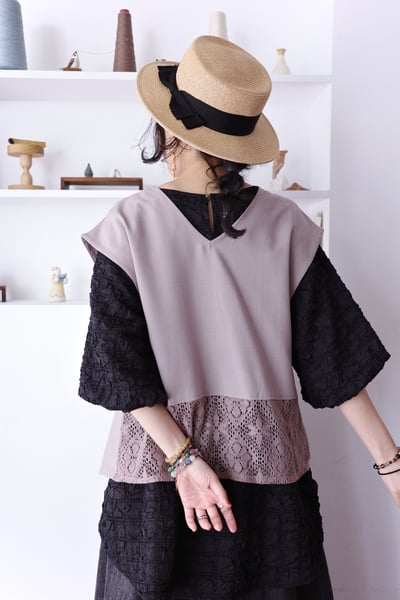 壓摺下擺蕾絲拼接西裝背心10