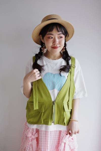 𓏭口袋多多吊帶工裝背心9