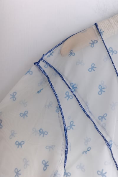 𓏭車線蝴蝶結透紗上衣14