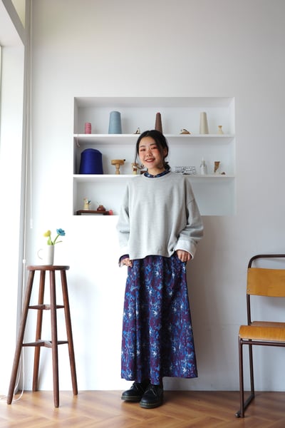 𓏭油畫塗鴉腰線剪裁洋裝11