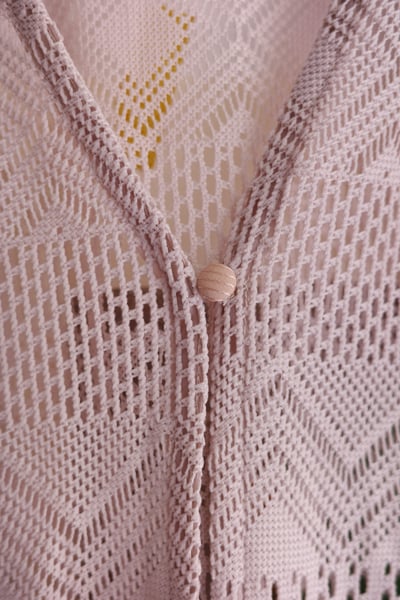 菱格鏤空洞洞長背心22