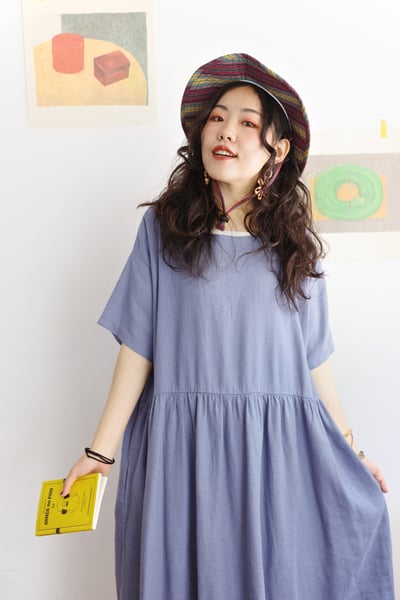 彩條織紋線條漁夫帽5