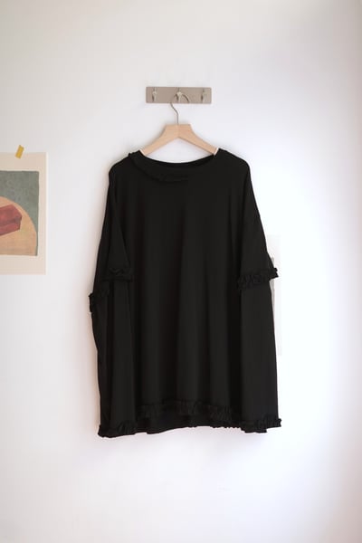 𓏭木耳花邊點綴接袖上衣20