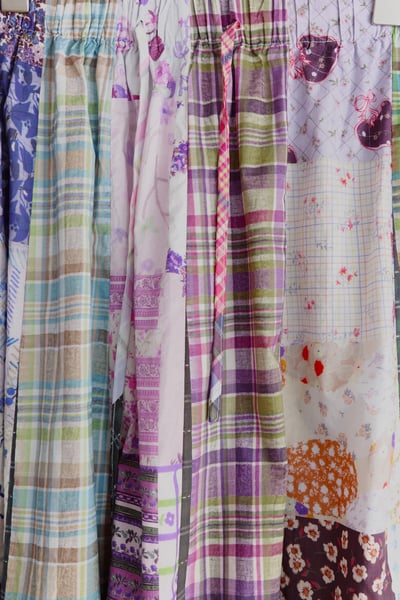 花花格紋拼布半身裙 24