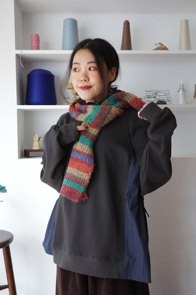 𓏭兩側拼接可調腰身連帽上衣7