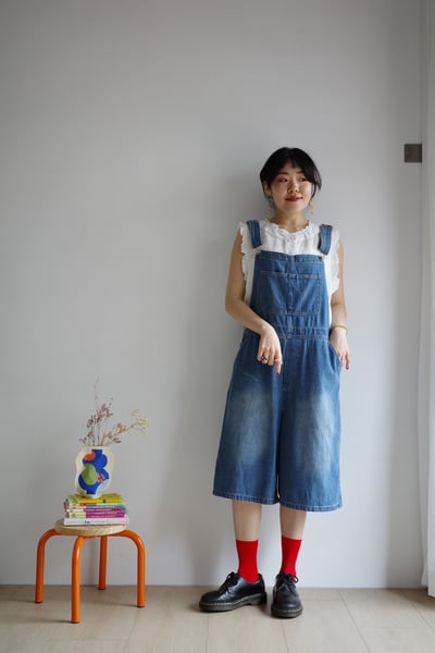 𓏭夏天的大人感吊帶褲6