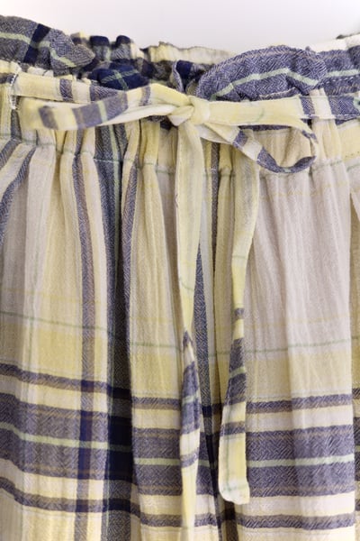 𓏭口袋虛線小麵包刺繡舒服格紋褲22