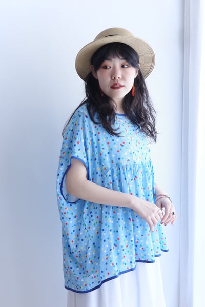 𓏭涼涼彩色波點上衣5