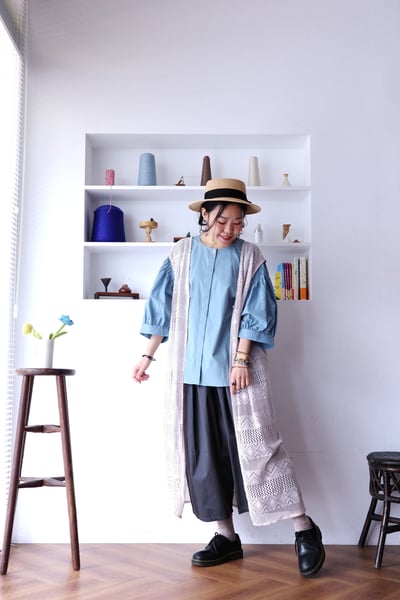 菱格鏤空洞洞長背心2