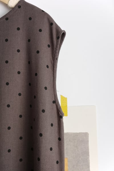 前後兩面穿水玉法式袖Ａ字洋裝23