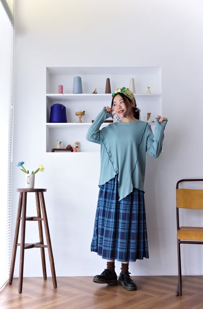 𓏭雙面穿光澤感圓裙7