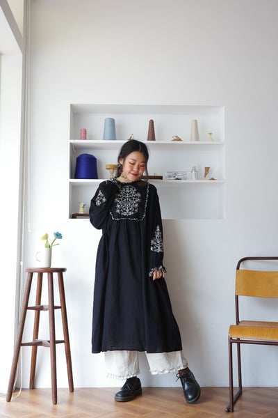 𓏭優雅花邊刺繡洋裝12