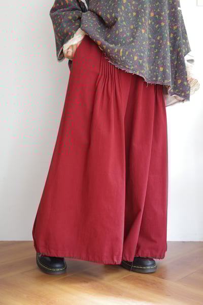 𓏭細摺落地褲管可調大寬褲17