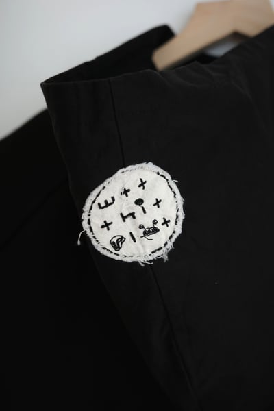 𓏭小布標開衩下擺鬆身連帽背心23