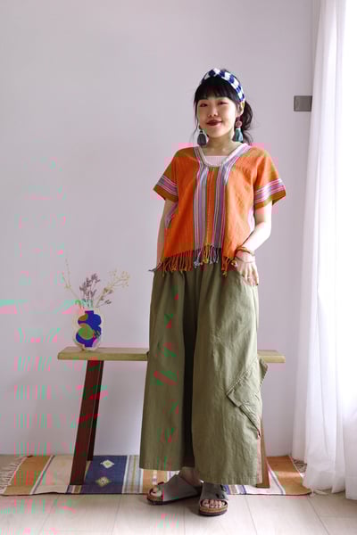 𓏭斜大口袋工作寬褲3