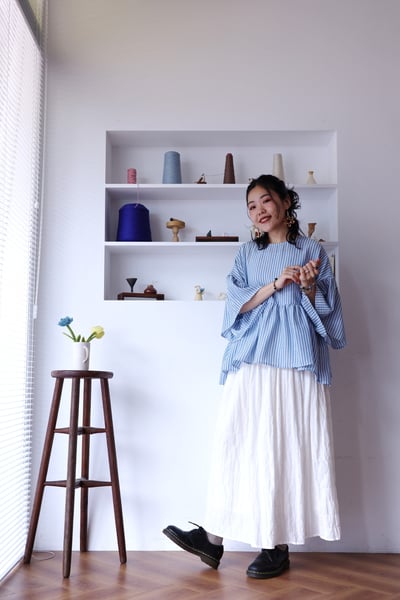 純色簡約泡泡布半身裙12