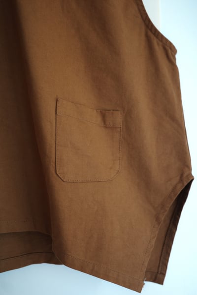 𓏭小布標開衩下擺鬆身連帽背心19