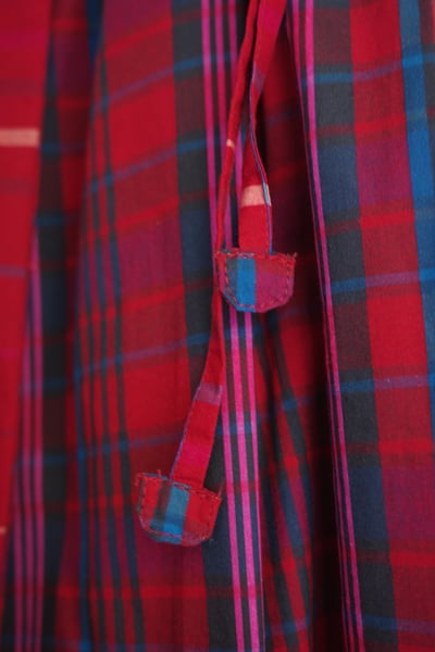 𓏭跳色格紋壓摺半身裙11