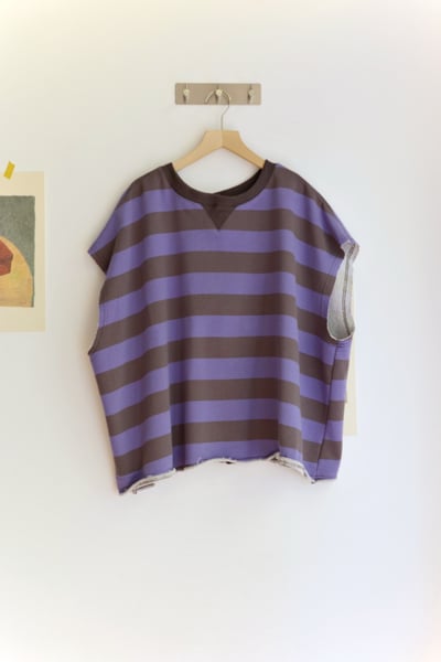 𓏭前後兩穿開襟毛巾布鬆身背心25