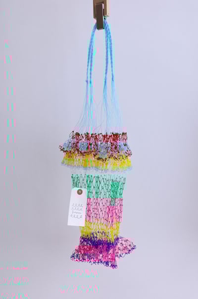 彩色魚網編織提袋5