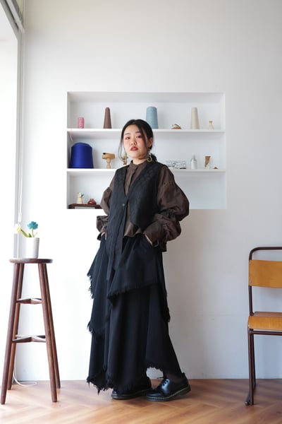 𓏭不規則拼接流蘇裙2