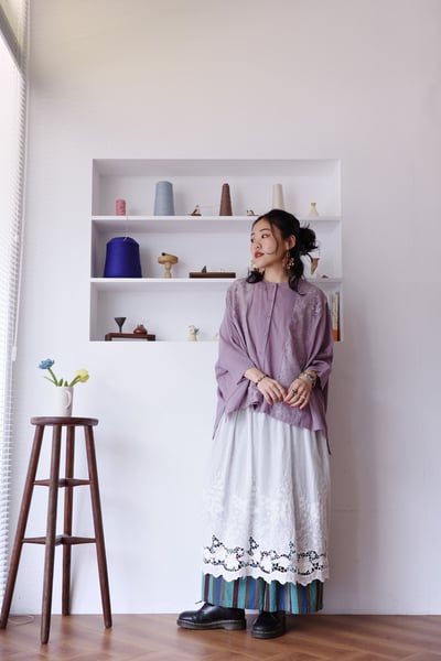 兔子企鵝精緻蕾絲刺繡罩衫上衣6