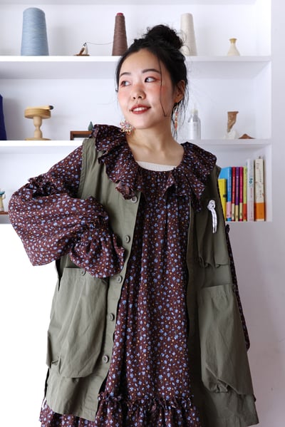 𓏭份量感荷葉層次上衣/小洋裝16