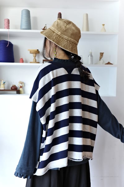 𓏭前後兩穿開襟毛巾布鬆身背心19