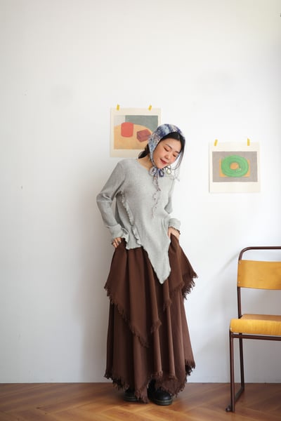 𓏭不規則拼接流蘇裙14