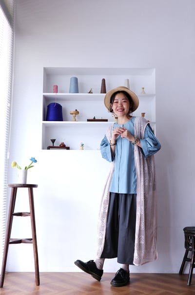 菱格鏤空洞洞長背心14