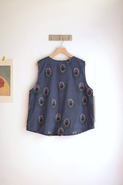 𓏭立體毛邊緹花開襟背心19