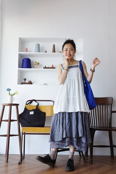 波浪花邊刺繡系肩可調背心7