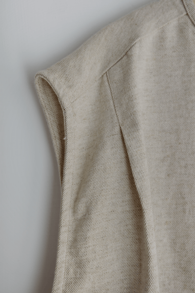 小花別針壓褶套頭鬆身背心7