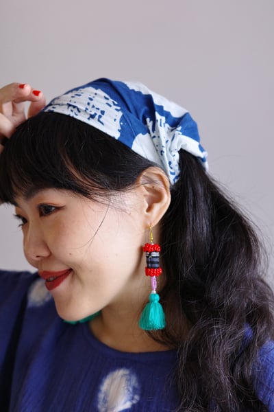 刺繡串珠流蘇耳環9