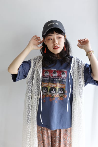 𓏭貓貓狗狗點心木耳袖口Ｔ-shirt5