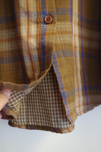 𓏭混色方格二重紗襯衫12