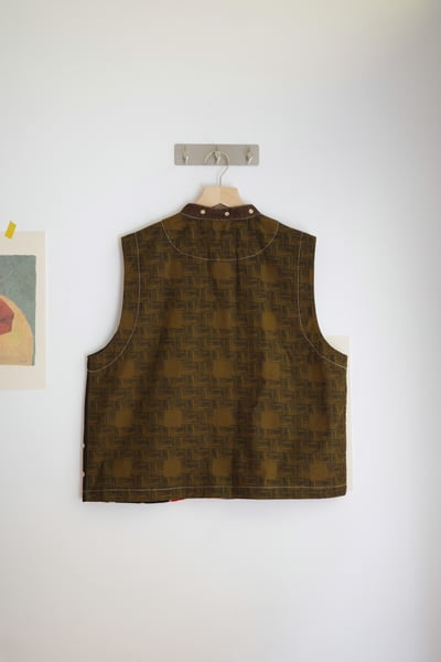 𓏭變形蟲圖騰花布拼接背心20