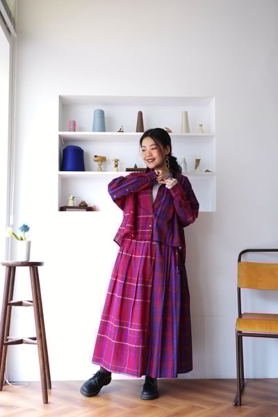 𓏭跳色格紋設計釦襯衫9