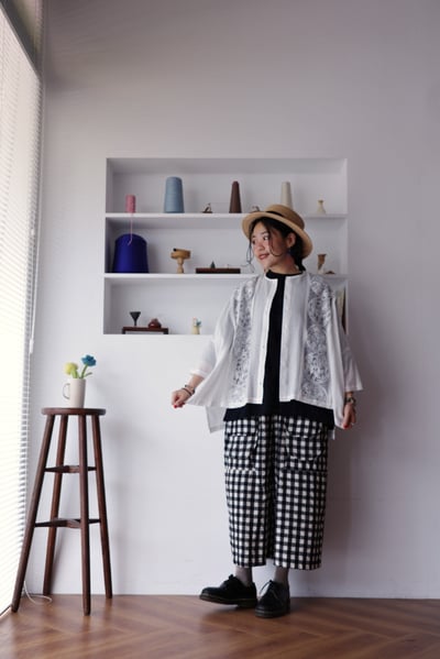 兔子企鵝精緻蕾絲刺繡罩衫上衣15