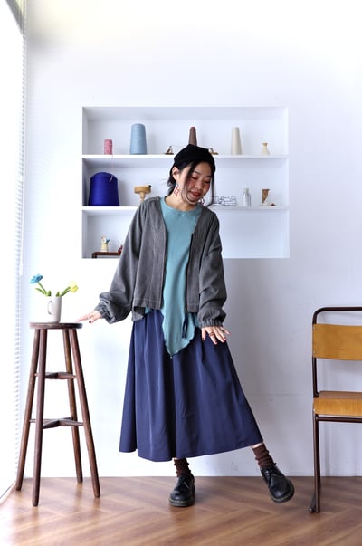 𓏭雙面穿光澤感圓裙8