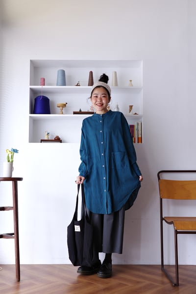 𓏭圓弧下擺長版襯衫9