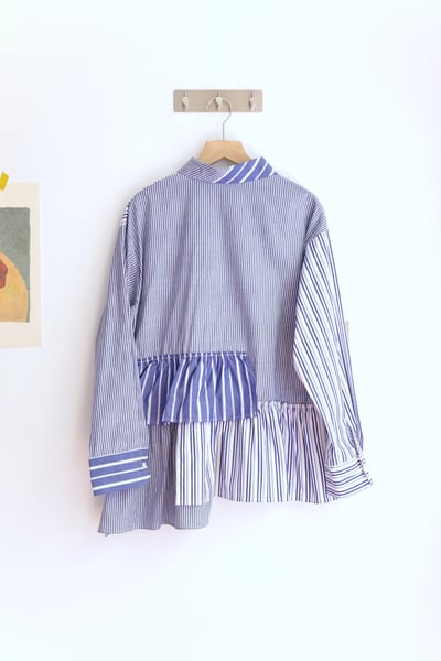 𓏭份量感和葉層次拼接襯衫22