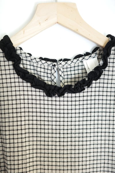 𓏭木耳領邊圍裙式繫帶洋裝17