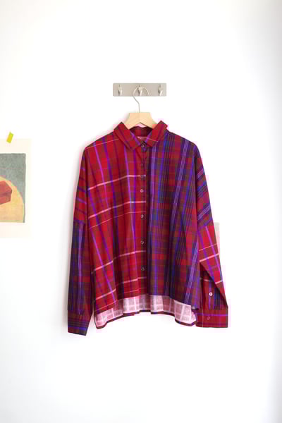 𓏭跳色格紋設計釦襯衫13