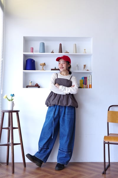 𓏭羅紋上衣Ｘ 吊帶氣球泡泡 兩件式上衣12